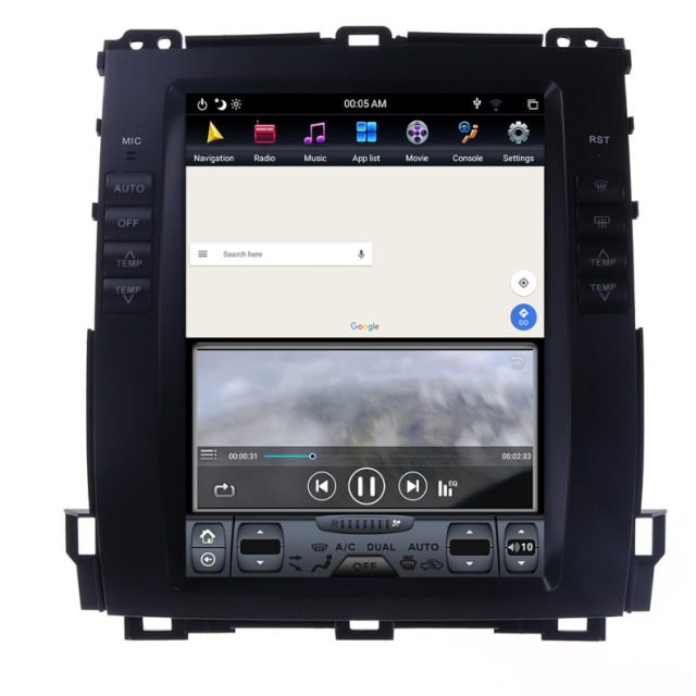 Мултимедия за TOYOTA PRADO LAND CRUISER J120 2004 - 2009 VERTICAL