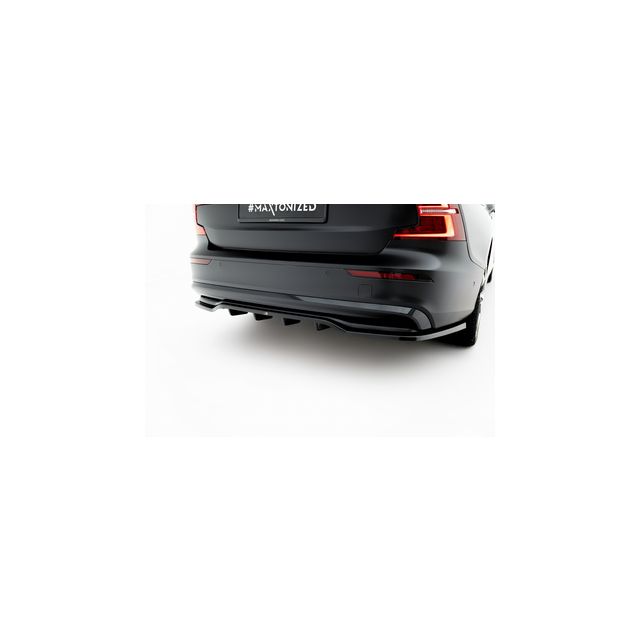 Добавка за задна броня (с вертикални ребра) Volvo S60/V60 R-Design Mk3
