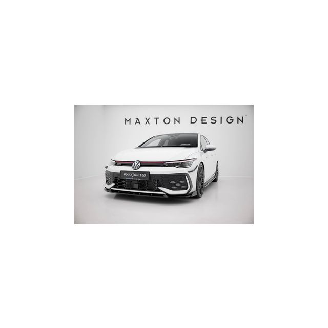 Добавка за предна броня V.2 + "крилца" Volkswagen Golf GTI / GTE / R-Line Mk8 Facelift