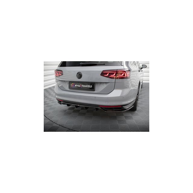 Добавка за задна броня (с вертикални ребра) Volkswagen Passat R-Line B8 Facelift