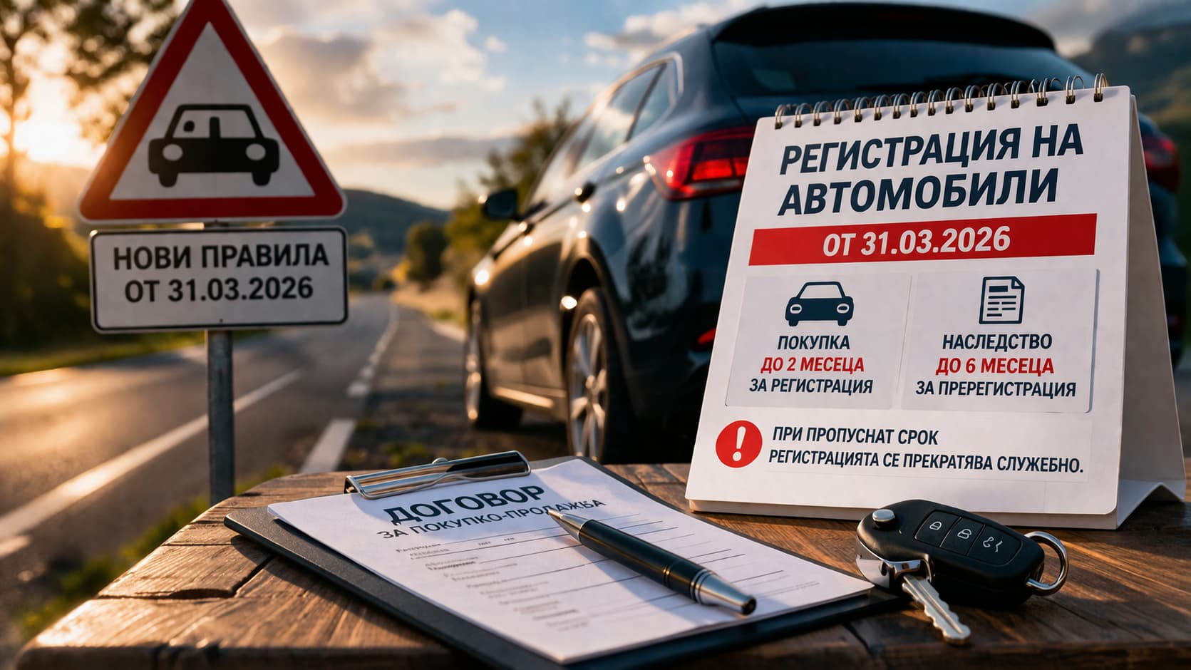 Нови правила за регистрация на автомобили от 31.03.2026 – какво трябва да знае всеки собственик